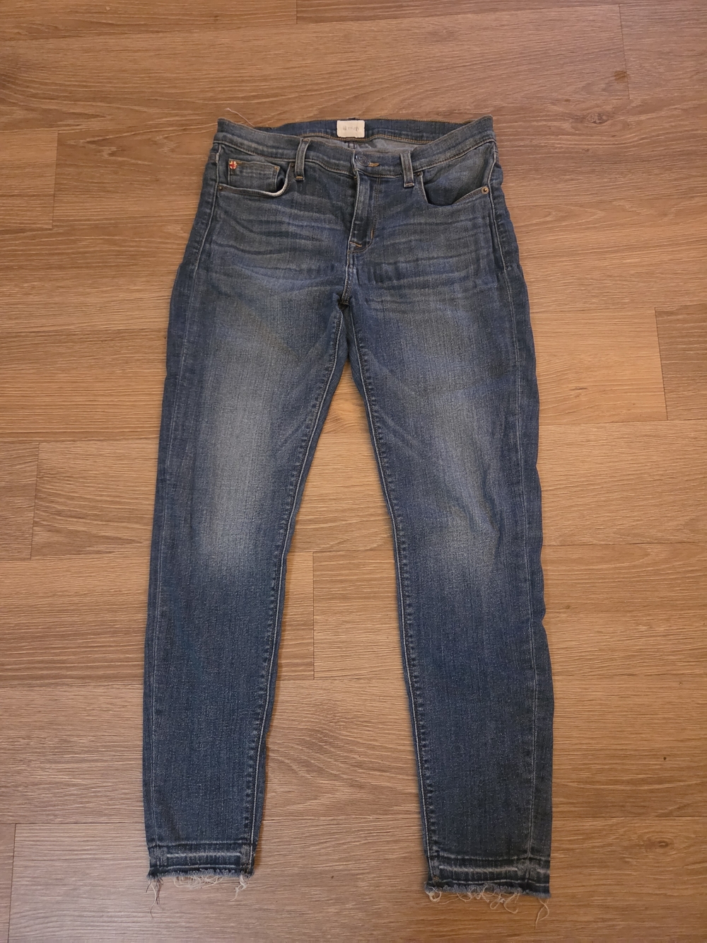 Hudson Jeans Women's Skinny - Medium Blue Distressed
